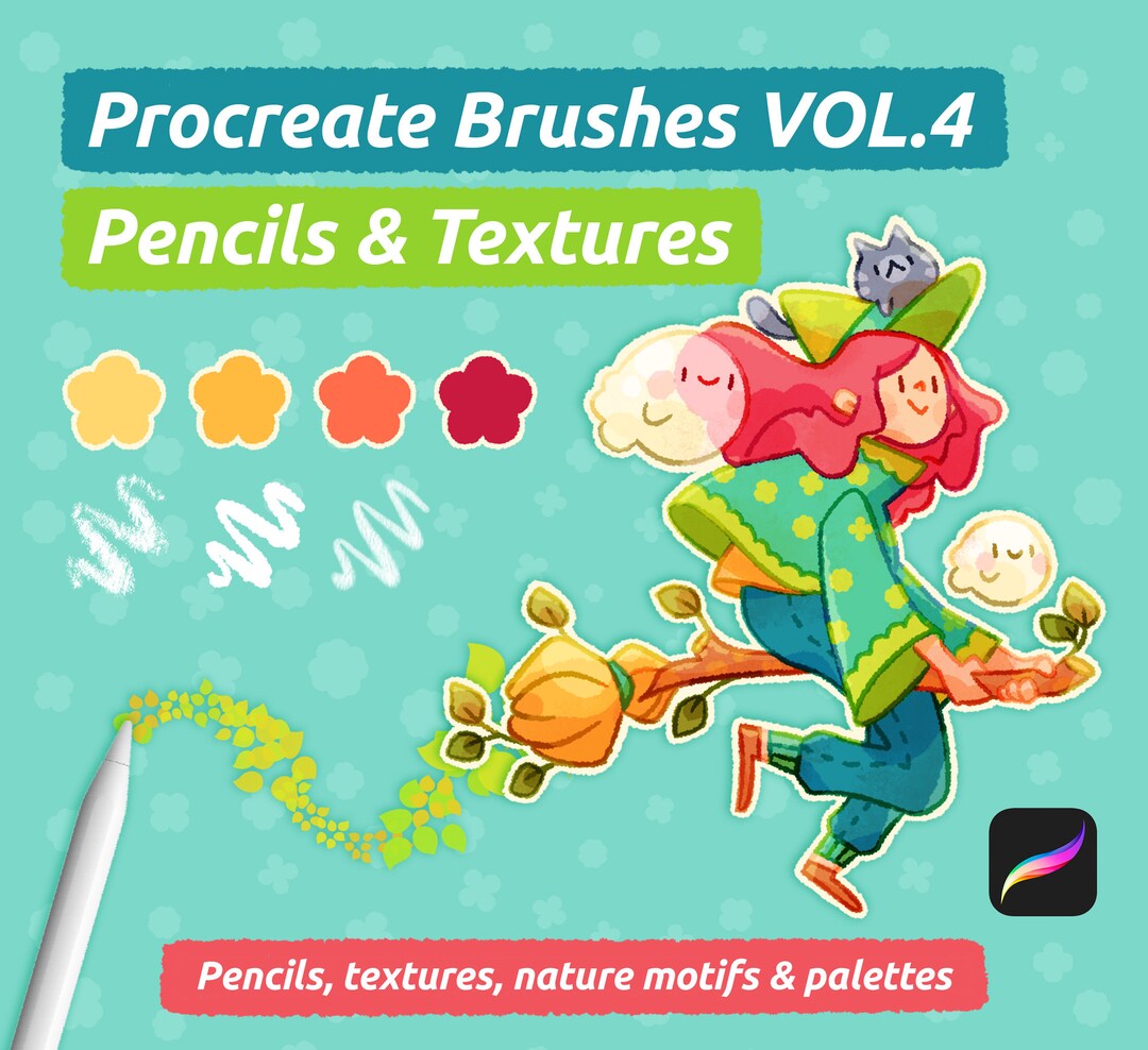 Procreate Brushes VOL.4 | Pencils & Textures - Etsy