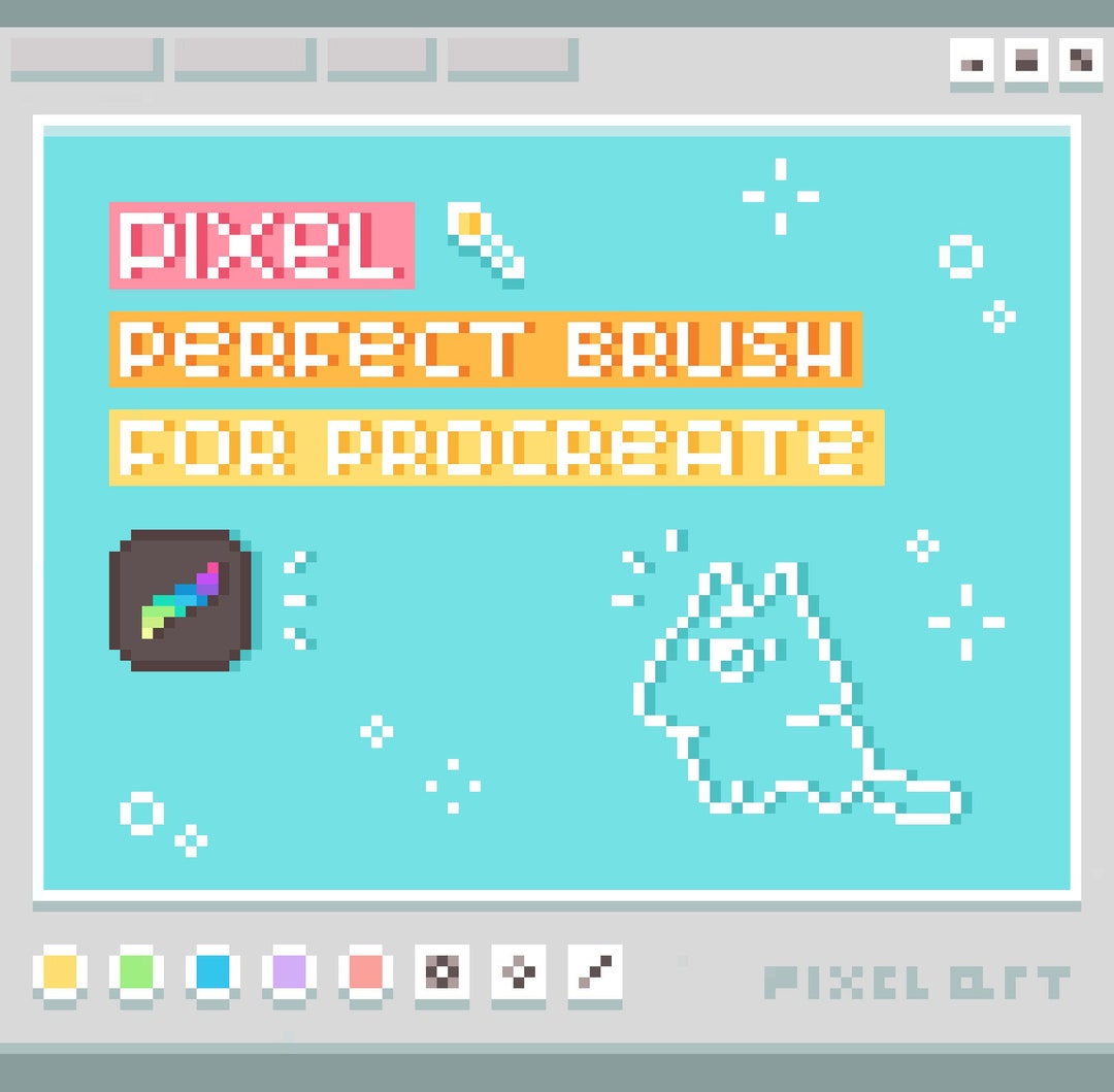 Procreate Brush Pixel Art Pixel Perfect Etsy