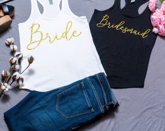 Bridesmaid Shirts, Bachelorette Party Shirts, Bridal Party Shirts, Bride Shirts, Bride Squad Shirts, Bridesmaid Tank Tops, Bridesmaid Gift