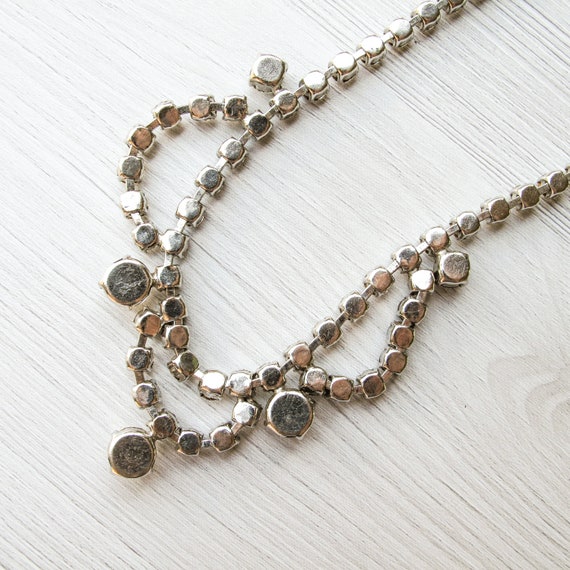 Diamante necklace Cocktail bridal choker Vintage … - image 4
