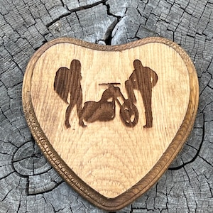 Plaque motard et coeur d&#39;ange