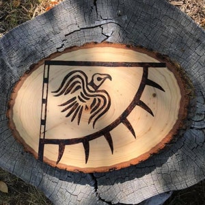 Raven banner wall plaque