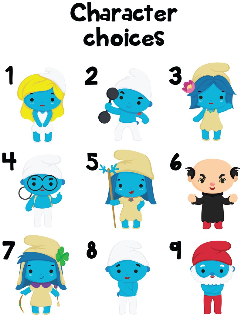 Little Blue People Family Personalized Christmas Ornament