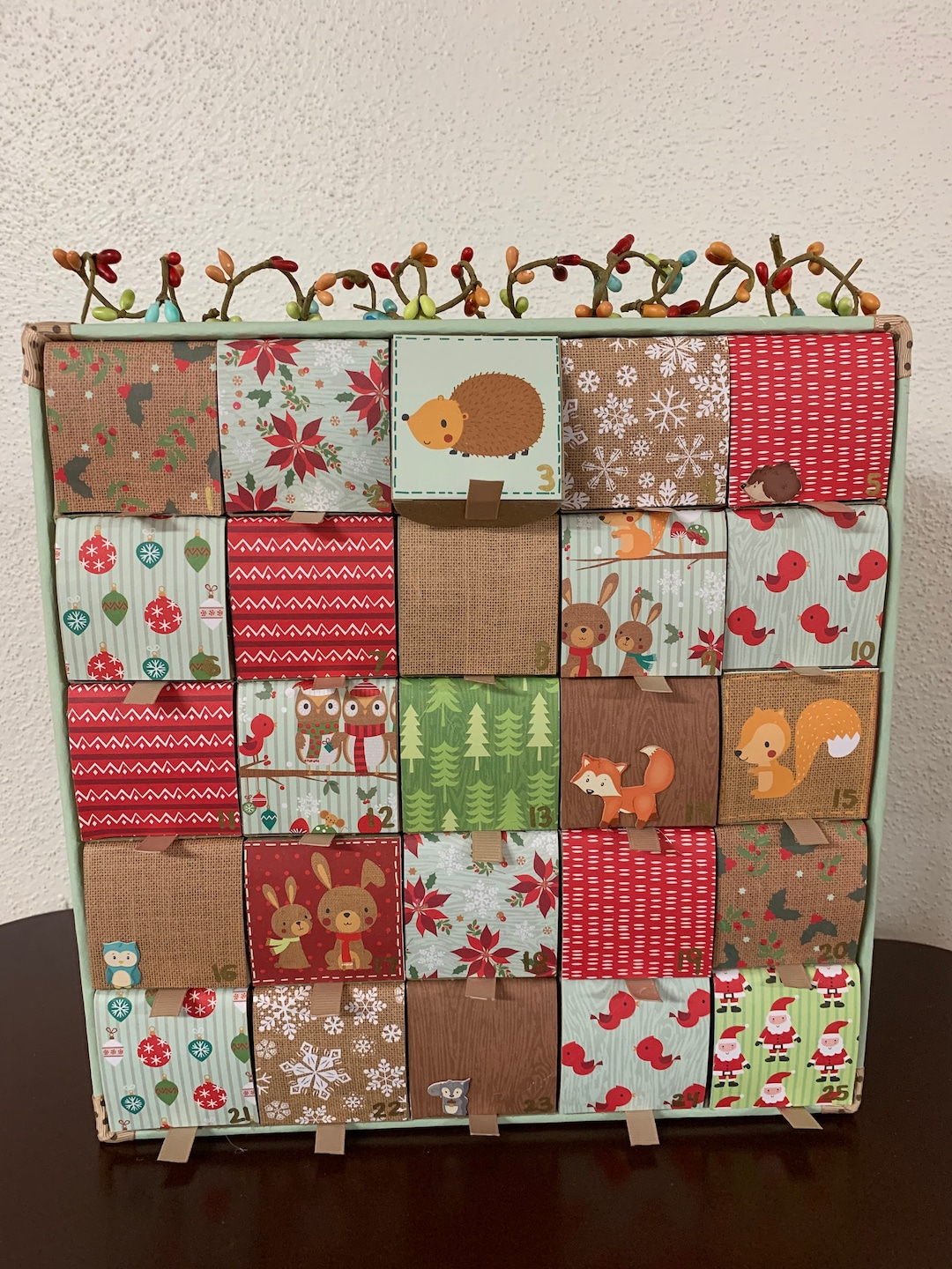 Woodland Animal Advent Calendar Etsy