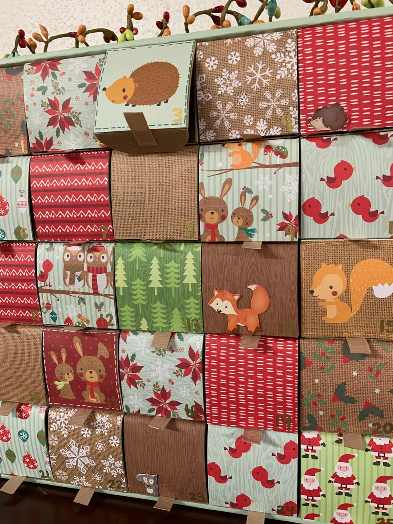 Woodland Animal Advent Calendar Etsy