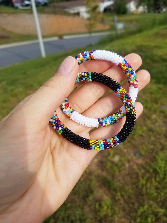 Colorful Seed Bead Circle Bracelets