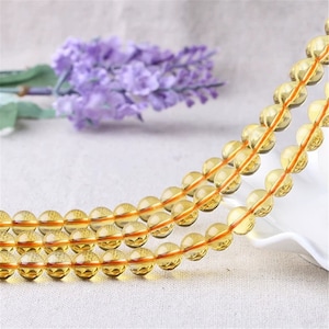 Natural AAAAA citrine yellow crystal  Beads charm sting of beads, 4mm~12mm Smooth Round Beads  Healing ，meditation