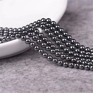 Natural AAAAA black gallstone beads Hematite  Beads DIY charm sting of beads, 4mm~12mm Smooth Round Beads  Healing ，meditation