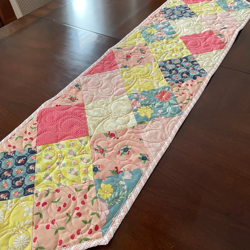 Patchwork Table Runner - Etsy