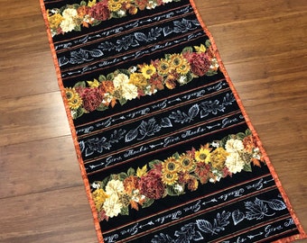 Quilted | Fall Table Runner | Holiday Table Runner | Thanksgiving Table Runner