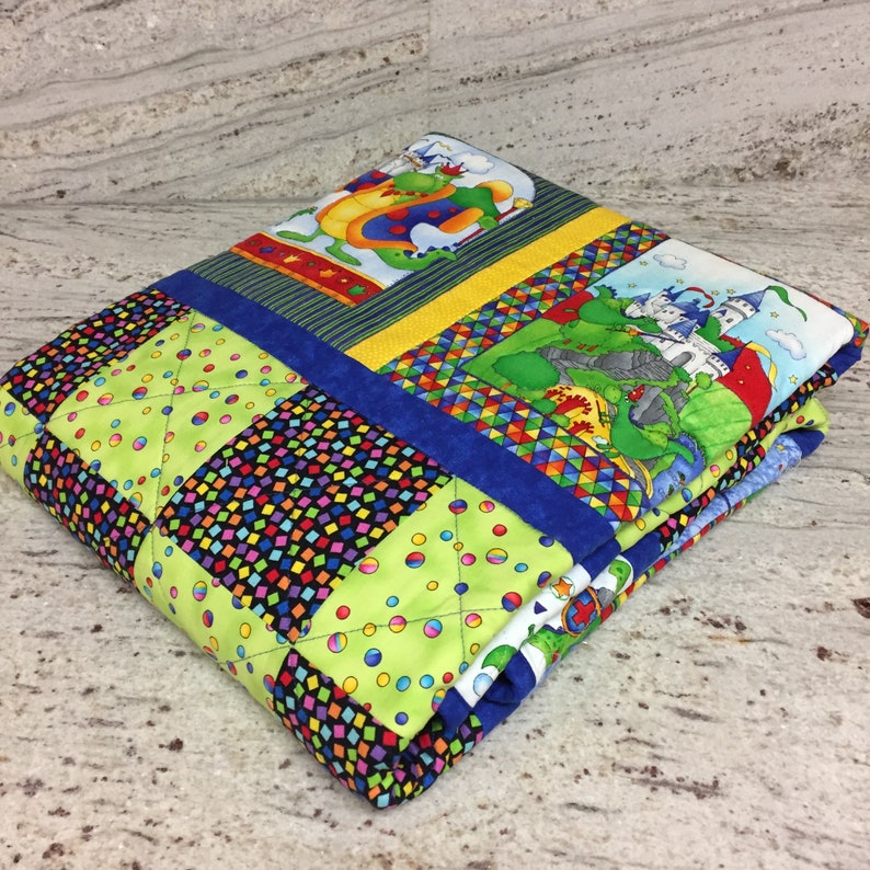 Patchwork Baby Quilt Handmade Baby Quilt Throw Quilt Etsy