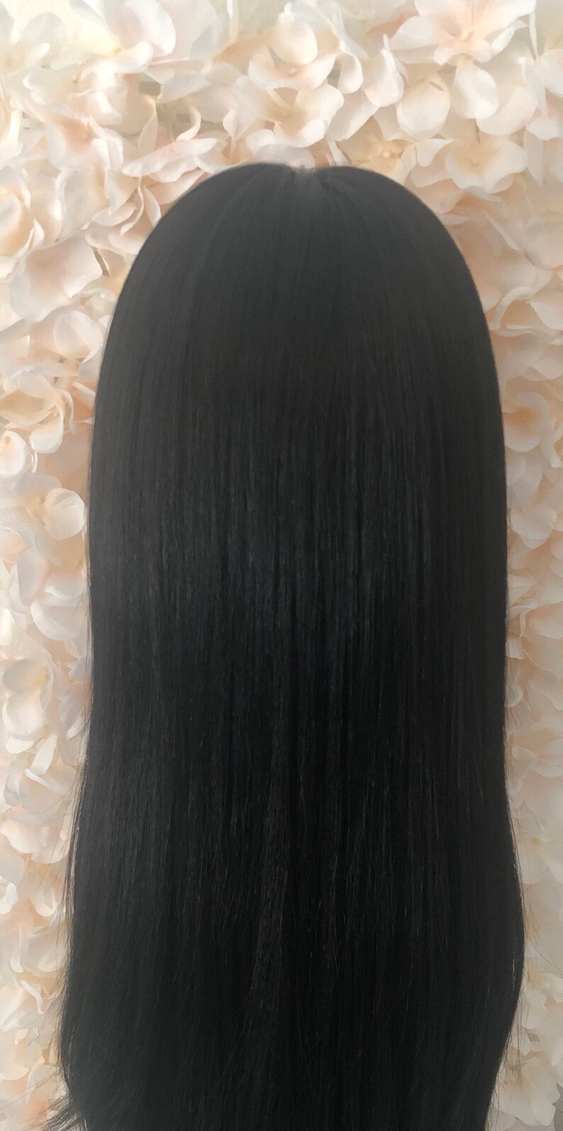 Straight Lace Front Wig, 100% Premium Synthetic Fiber, Heat Safe, Alopecia, Chemo, Cosplay, 13x6 HD Lace Frontal, Natural, Black image 8