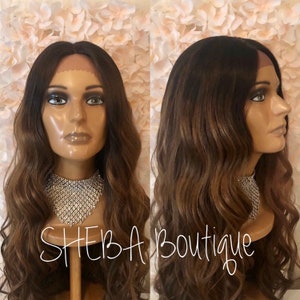 Chestnut Brown Lace Front Wig, 100% Premium Synthetic Fiber, Heat Safe, Alopecia, Chemo, Cosplay, Brown Wig, Wavy Lace Front Wig