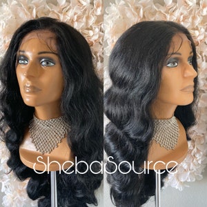 Perruque frontale en dentelle bouclée ondulée mélangée de cheveux naturels, 100 %, cheveux naturels mélangés, résistant à la chaleur, alopécie, chimio, cosplay, dentelle frontale HD 13 x 4