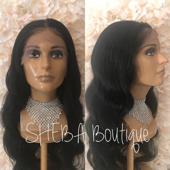 Body Wave Lace Front Wig, 100% Premium Synthetic Fiber, Heat Safe, Alopecia, Chemo, Cosplay, 13x6 HD Lace Frontal, Natural Black