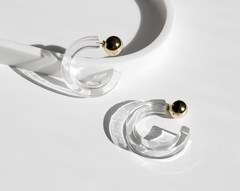 Black /& Clear resin hoops