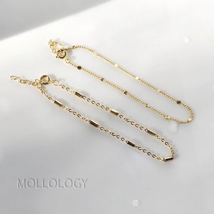 Thin Gold Chain Bracelet, Minimalist Bracelets, Delicate Bracelet, Layer Bracelet, Gold Bracelet, Simple Dainty Bracelet, Gold Bar Bracelet