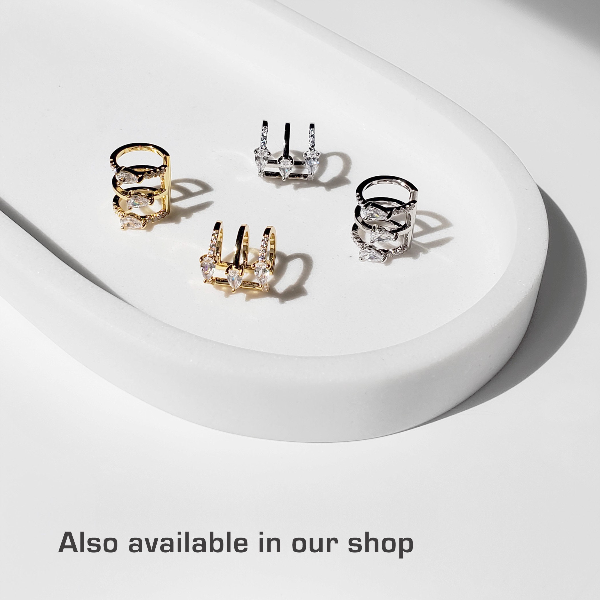 thumbnail interactive-video image 1 of Dainty Pearl Ear Cuffs Wrap Earrings Sterling Silver 14K Gold Plated Cross Criss Cartilage Huggie Hoop Stud Earrings Non Piercing Minimalist Jewelry Cute Gifts For Women Girls BFF 1 of 10