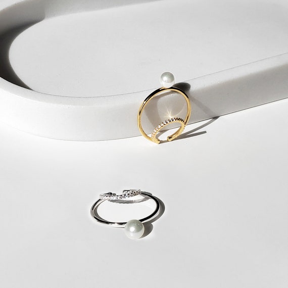 thumbnail image 2 of Dainty Pearl Ear Cuffs Wrap Earrings Sterling Silver 14K Gold Plated Cross Criss Cartilage Huggie Hoop Stud Earrings Non Piercing Minimalist Jewelry Cute Gifts For Women Girls BFF 2 of 10