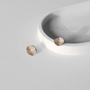 Circle Earrings, Circle Pave Earrings, Pave Disc Studs, Minimalist Stud Earrings, Round Pave Earrings, Bridal Diamond Studs, Pave CZ Earring