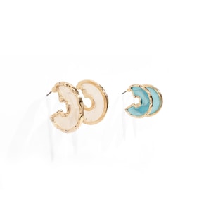Mini Huggie, Clear Hoop Earrings, Small Huggie Earrings, Half Circle Earrings, Minimalist Dainty Hoop Earrings, Acetate Resin Hoop Earrings