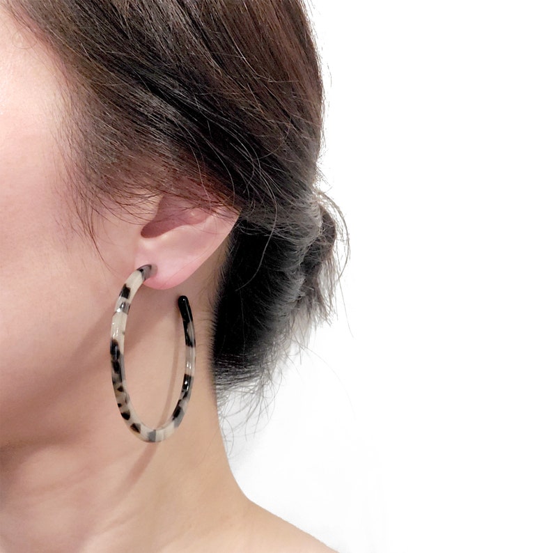 Minimalist Earrings Tortoiseshell Earrings Acetate Large Hoops Tortoise Shell Hoop Earrings Tortoise Shell Earrings Resin Earrings