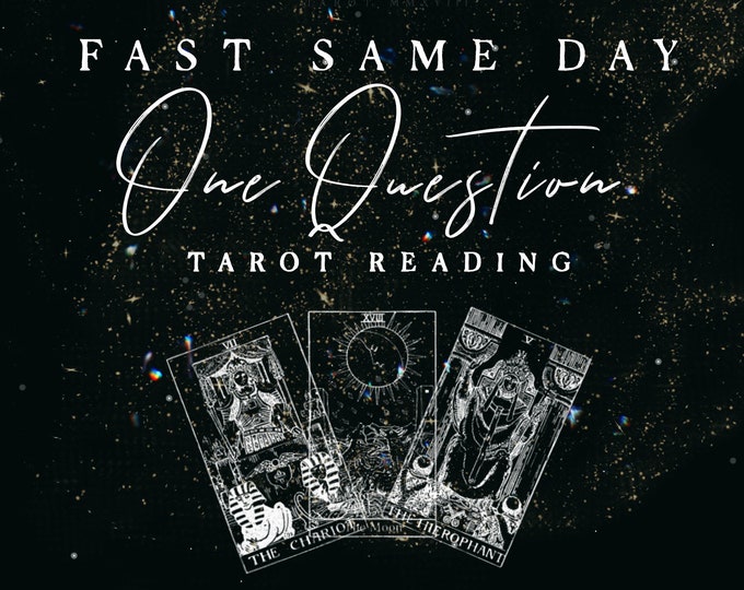 One Question In-depth Psychic Tarot Card Reading, Same Day Available, Love Reading, Career Reading, General Reading