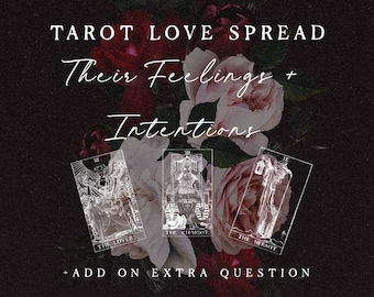 In-Depth Love Reading,  How do they feel about you? Their intentions,  Psychic Tarot Card Reading, Their feelings, Their Emotions Reading