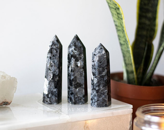 Larvikite Crystal Tower | Reiki Cleansed | Norwegian Moonstone | Protective Crystals