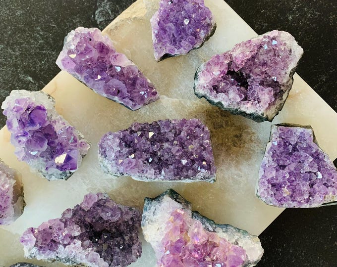Amethyst Crystal Cluster | Healing Crystal | Grade A Brazil | Reiki Cleansed Crystal | Purple Amethyst, Amethyst Geode