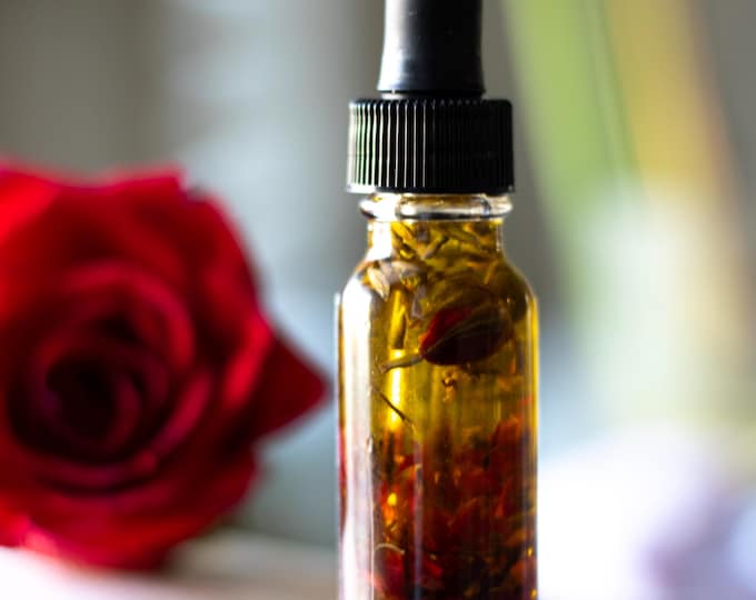 Love Spell Oil | Attract Love + Relationships | Spell Oil | Magical Intention oil | Witchcraft