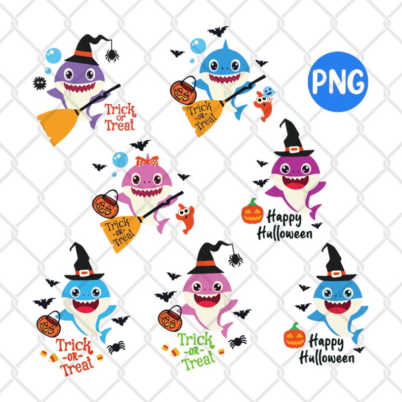 Baby Shark Halloween Png Files Happy Halloween Digital - Etsy