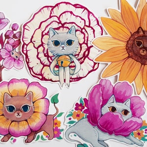 Adesivos de buquê de gato
