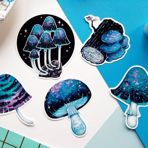 Intergalactic mushrooms stickerset