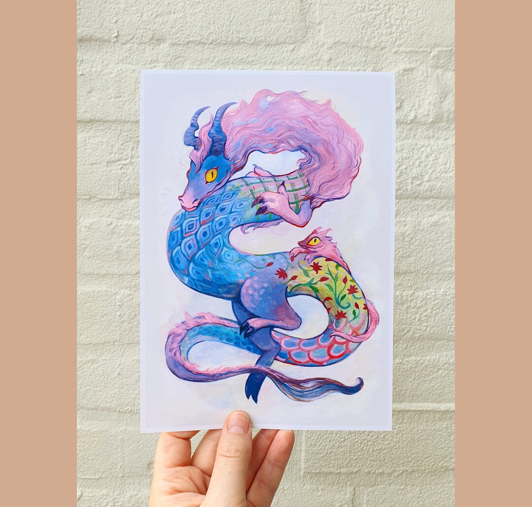 Dragon Print Etsy
