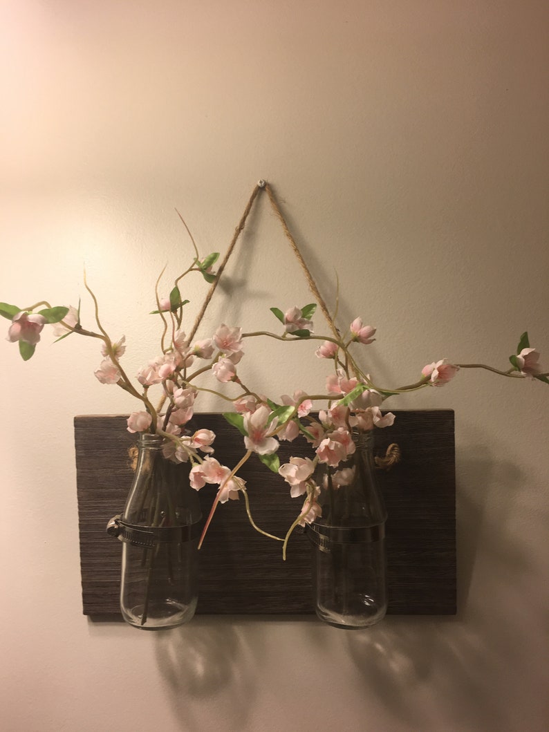 Wallmounted Mason Jar Flower Sconces Etsy