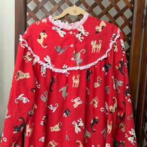 Cat flannel nightgown store