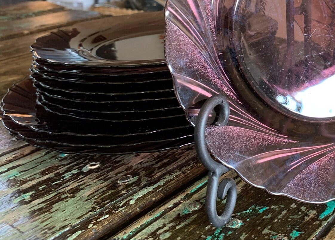 Vintage Rivage Amethyst Glass Dinnerware Set by Duralex Bormioli Rocco –  edgebrookhouse
