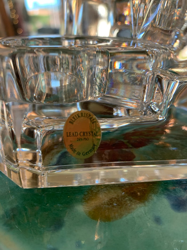 Vintage Lead Crystal Bleikristall 5 Votive Candle Holder Etsy