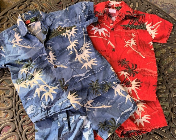 Kids Size 4 Ali Fashions Hawaiian Shirts with Matc