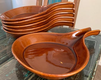 M F Coors Stoneware Skillet Dish, 2347, USA/Vintage Ceramic Collectible Cookware