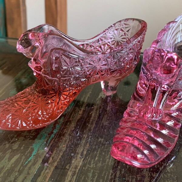 Fenton Glass Slipper Etsy
