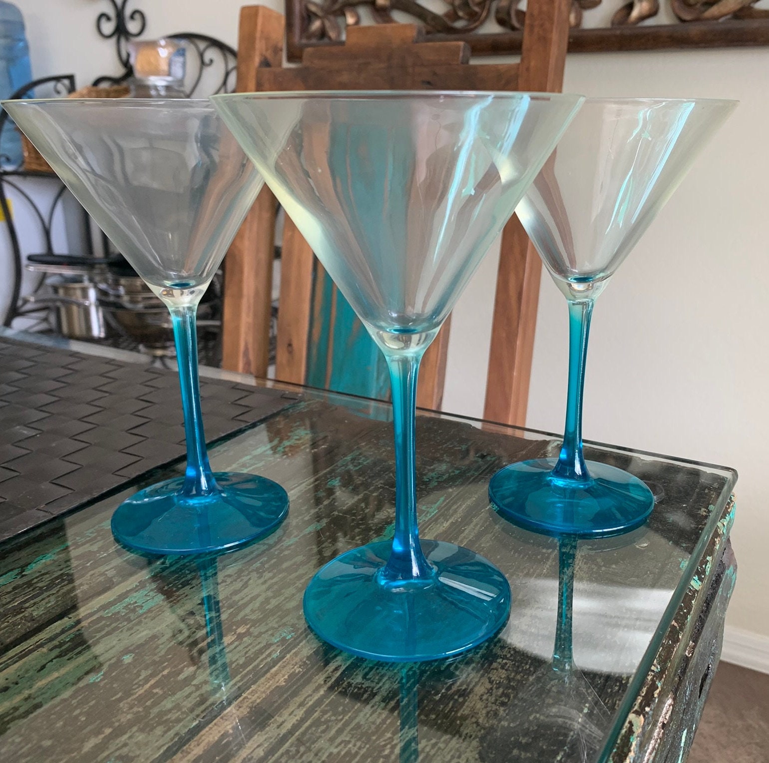 Cosmopolitan Martini Clear Glasses Set 4 Vintage Lady Graphic Recipe Drink  8 Oz