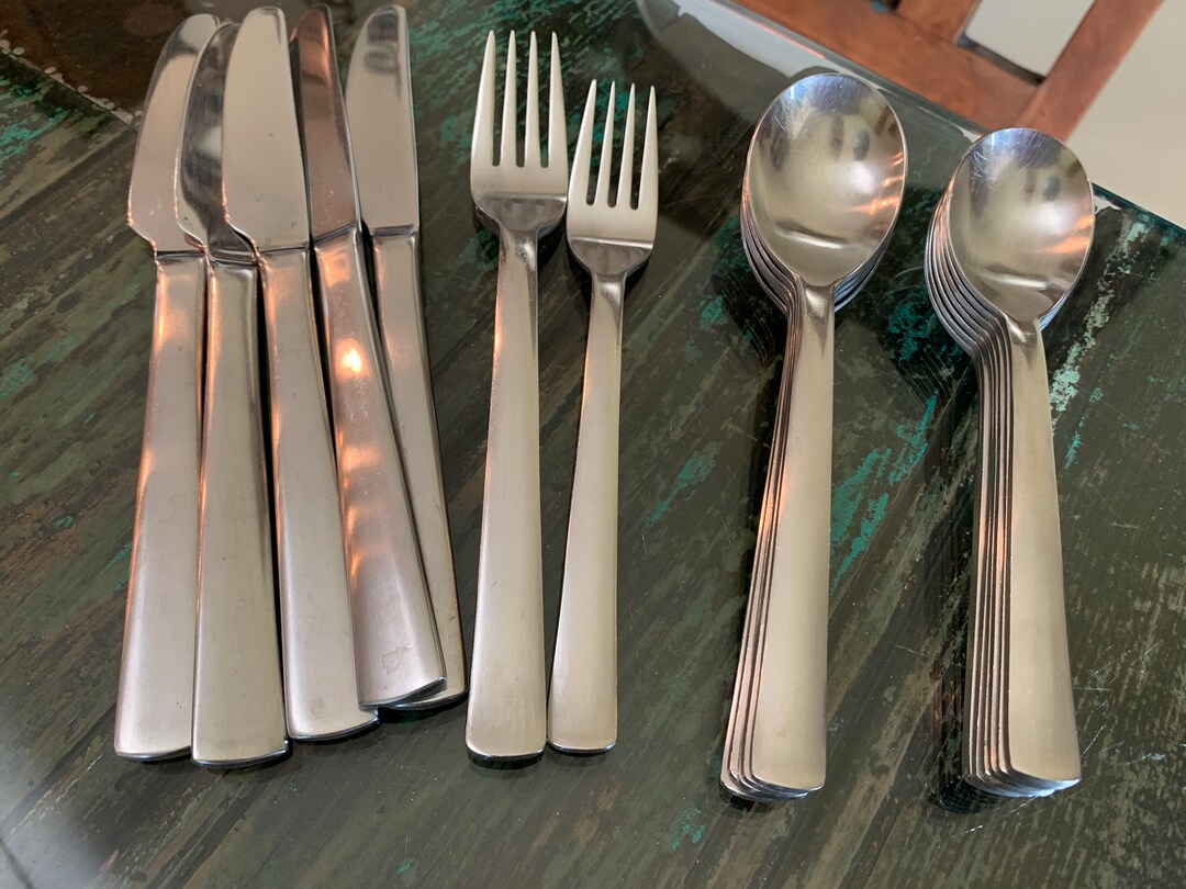 Ginkgo Helmick Welch Merit Satin Spoons & Forks 18/10/EACH Etsy