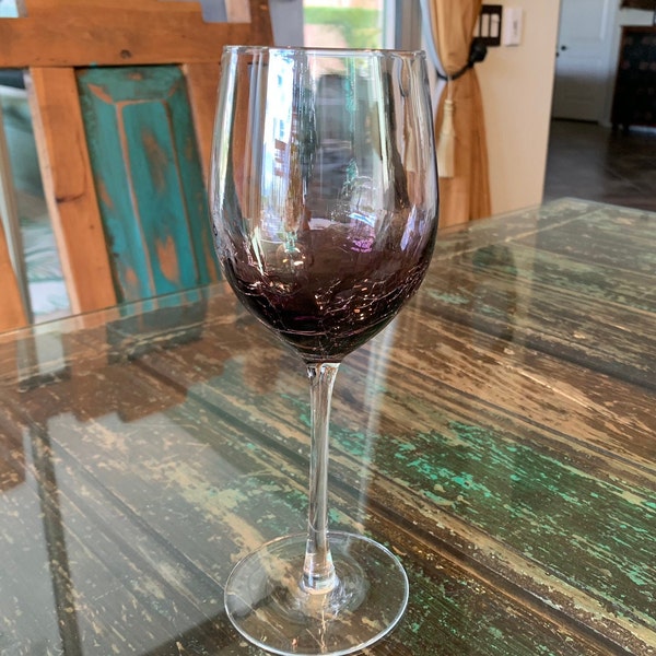 Pier One Crackle Wine Glasses Etsy