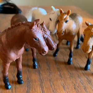 Five Vintage M.M.T.L. Play Horses/ Miniature Toy Horses