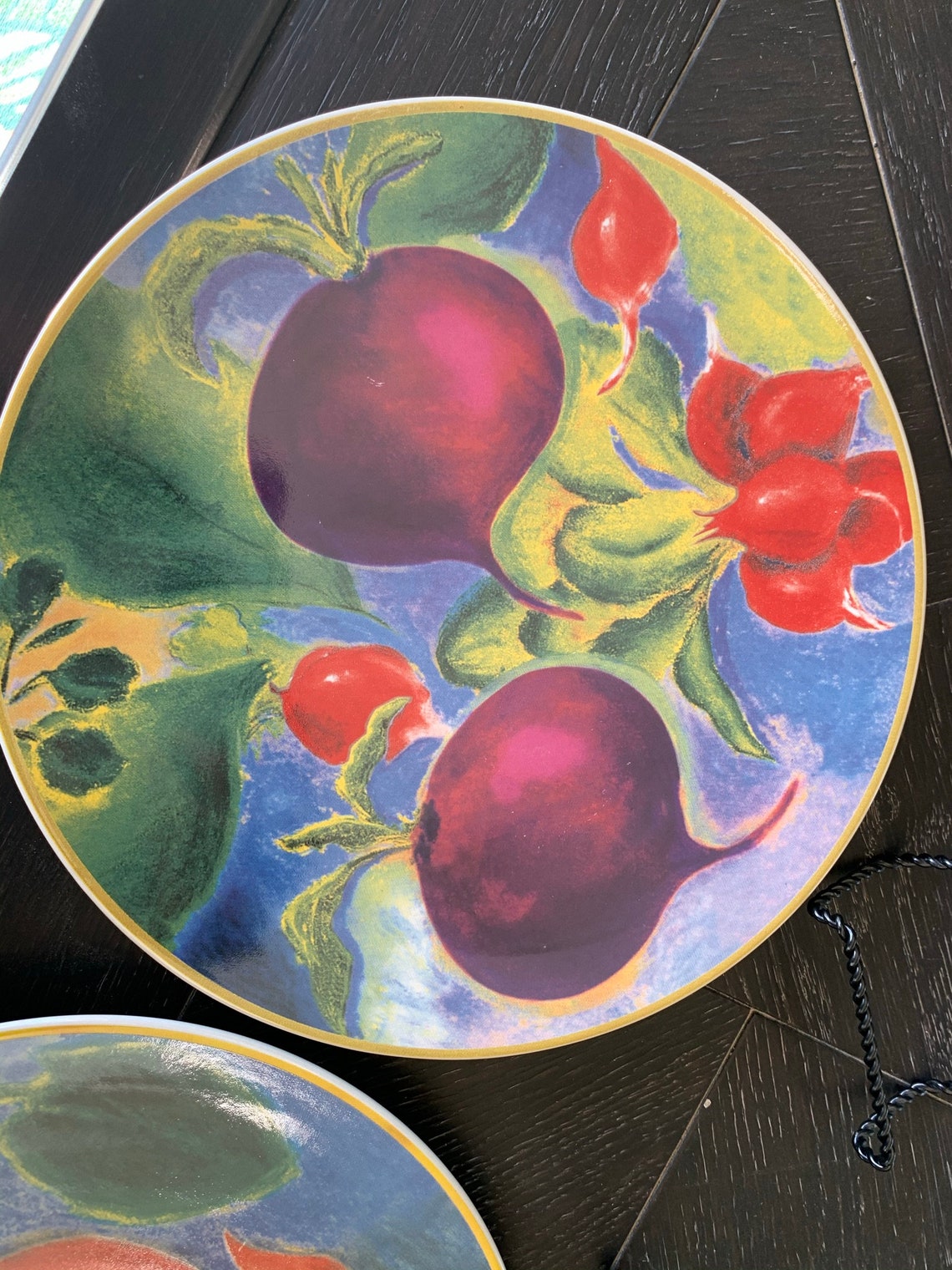 Two Certified International Provence Wall Plates/Linda Etsy