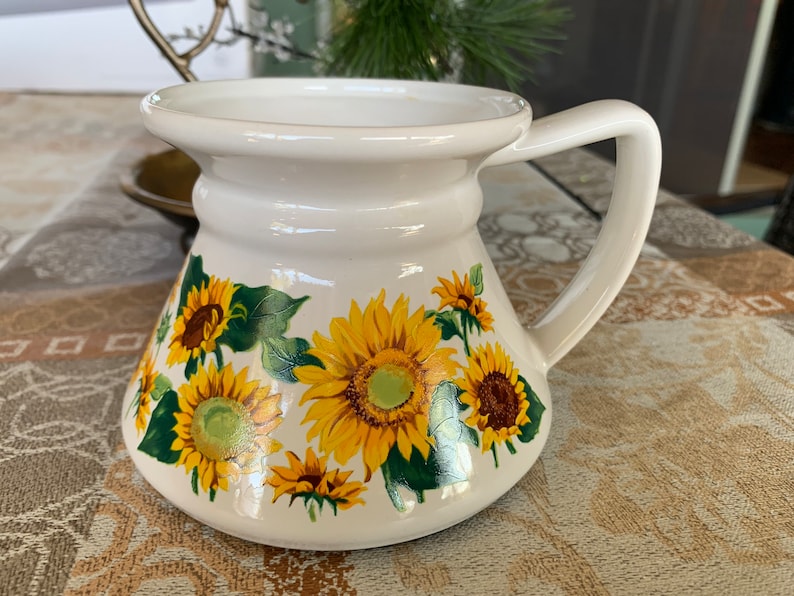 Vintage Potpourri Design Sunflower Travel Mug/1991 Shao Wei Etsy