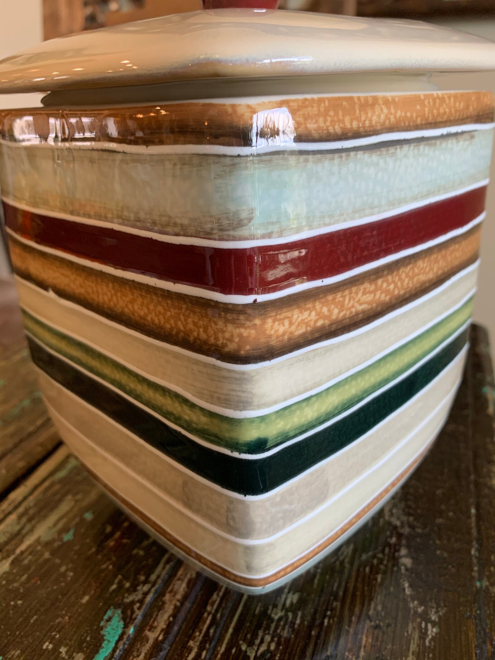 Tabletops Lifestyles Jentry Handpainted Canister Etsy