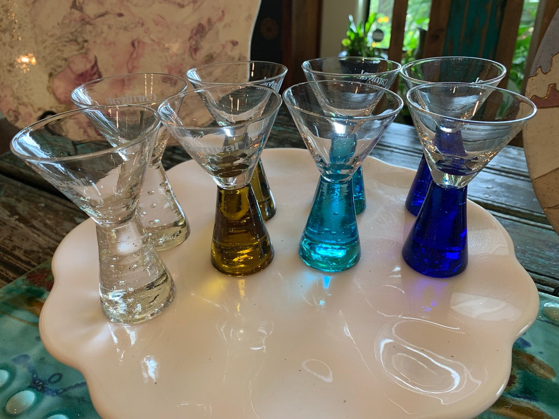 Nine Carnival Cruise Shot Glasses/Cruise Line Glass pedestal Etsy